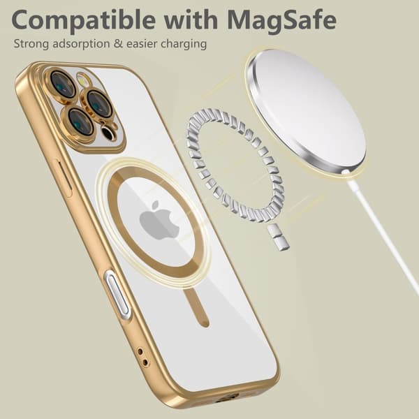 Tech-Protect iPhone 16 Pro Cover MagSafe MagFlex Shiny Gold
