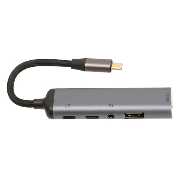 USB C Dockingstation Allt-i-ett Multifunktionell Adapter Typ C till PD100W USB3.1 USB2.0 Typ C2.0 3.5 Ljudhubb