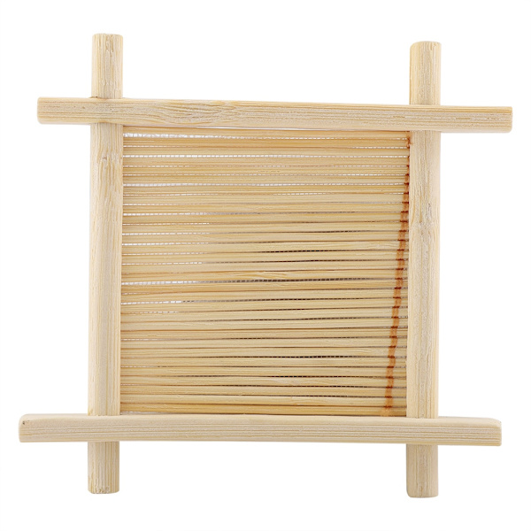 20 st Mini Massivt Trä Te Bricka Dränering Kopp Te Kanna Matta Bord