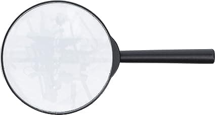 Leselupe 10X Forstørrelsesglass 80mm og Knusesikkert Speil for