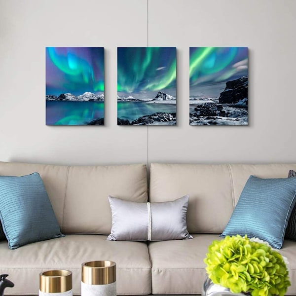 Bondehus Väggkonst Aurora Landskapsmålning på Canvas Vägg