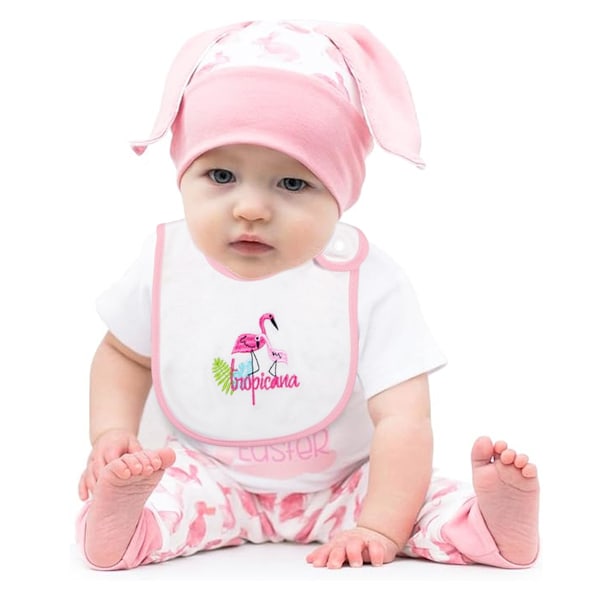 Bebis Haklappar Mjuka Absorberande Ekologisk Bomull Saran Wrap Dregelhaklappar Set (0-36 månader för baby pojke, baby flicka, nyfödd) Style 3