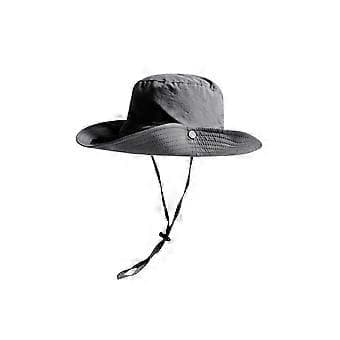Bucket Hat Solbeskyttelse Unisex Sommer Strandhat til Strand Marineblå (Mørkegrå)