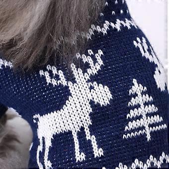 Strikkede hundegensere vinterklær - Juleklær til hunder