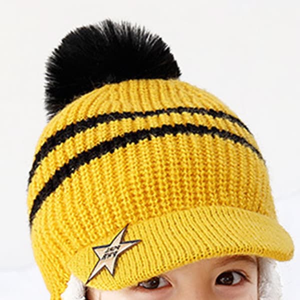 Barn Vintermössa och Halsduk Set Varm Stickad Mössa Halsduk Beanies