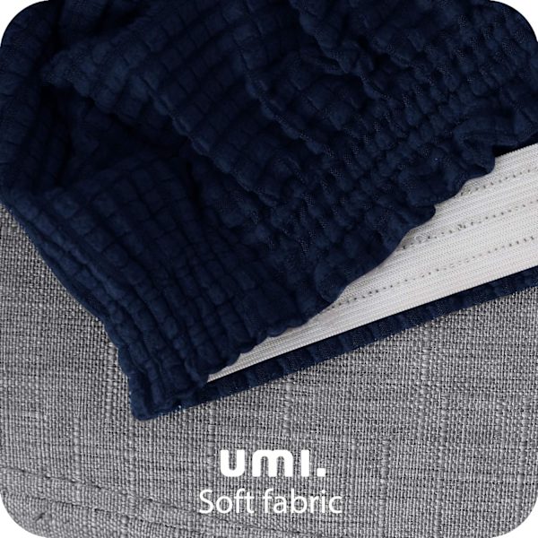 2 Stykker, (Mørkeblå), Træ Stretch Microfiber Jacquard Stolebetræk