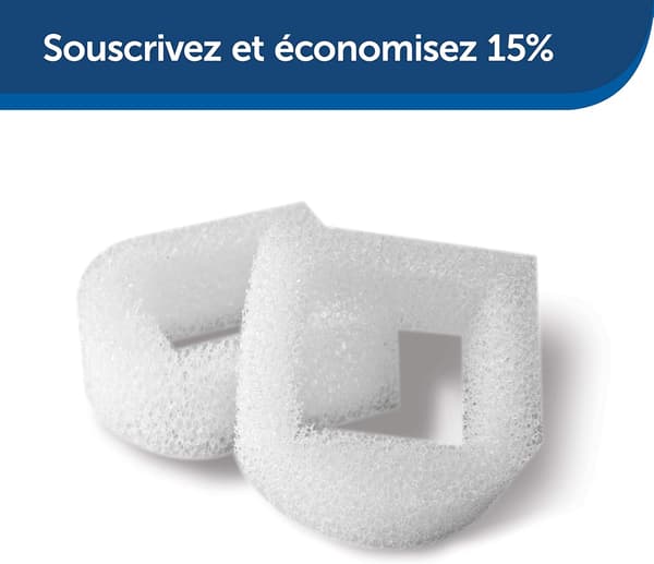 Udskiftningsfilter af skum (pakke med 2) - Keramik, plastik og stål