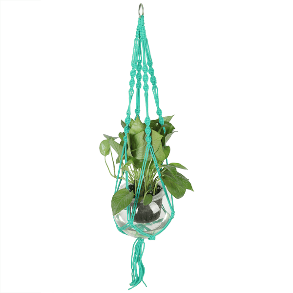 Macrame växt hängare inomhus utomhus växt hållare för hängande