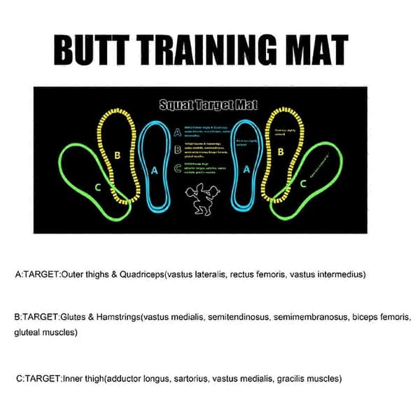 Squat Måtte Knæmåtte Squat Assist Træner Pad til Glute Træning & Vægtløftning - Hofte Thrust Pad til Squat