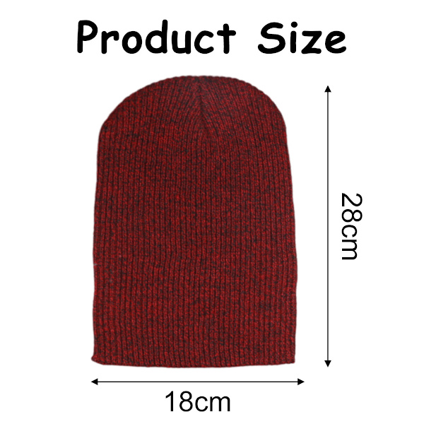 Randig Pullover-mössa för höst och vinter, herr- och dammössa i varm ull för höst och vinter, stickad utomhusmössa