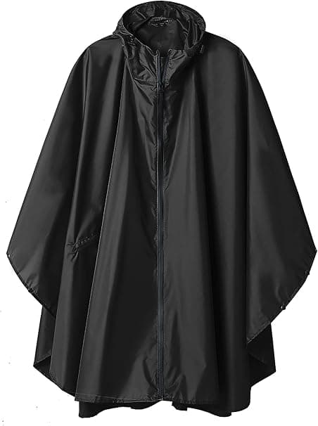 1 st vuxenponcho med dragkedja, enfärgad, regnskydd