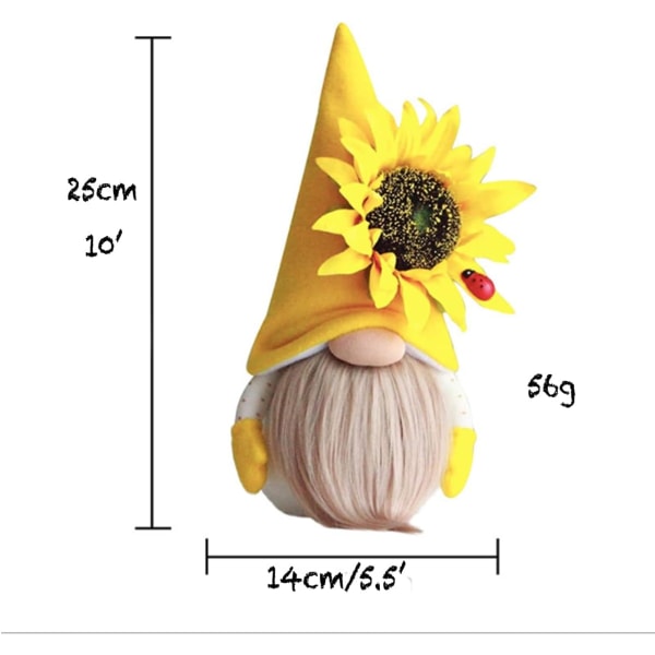 Sunflower Spring Gnome Mantel Display, Farmhouse Tiered Tray