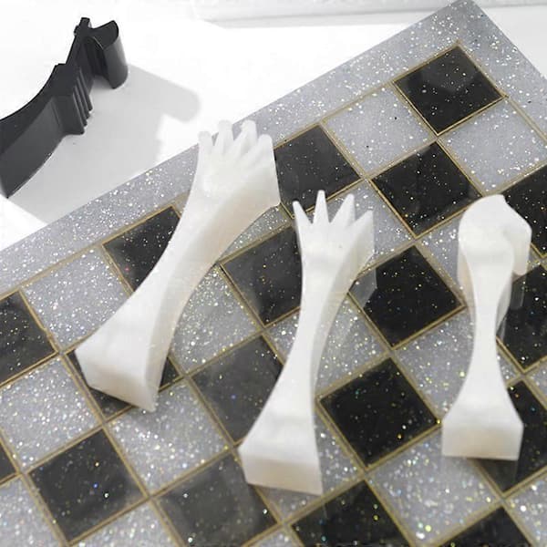 DIY Krystal Epoxy Form Tredimensionel Skakbrik Silikoneform Spejlharpiksform til DIY Håndværktøj