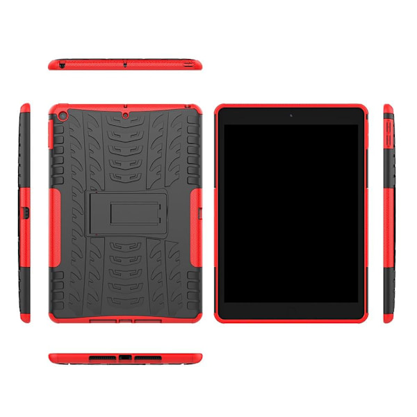 iPad 10.2 2019/2020/2021 Skal Rugged Kickstand Armor Röd Red Röd