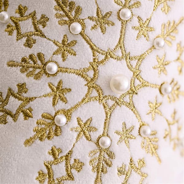 2 st Imitationspärlor Snöflinga Julstrumpa Heminredning Golden