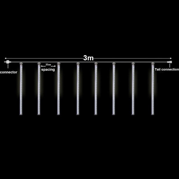 Meteorskur ljuseffekt LED bröllopsfest julgran dekoration