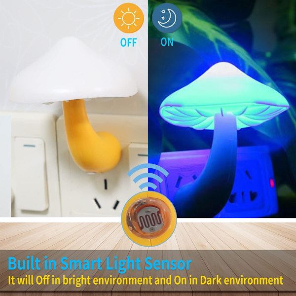 Svamp sensor LED nattljuskontakt Svamplampa, lämplig