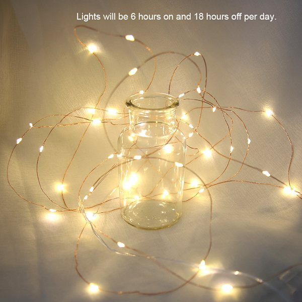10M 100 LED-slingor Koppartrådslingor 8