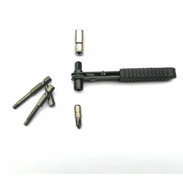 1/4 Tommer Mini Snap Ring Skruetrækker (Sort) Garage Ratsjeknustang