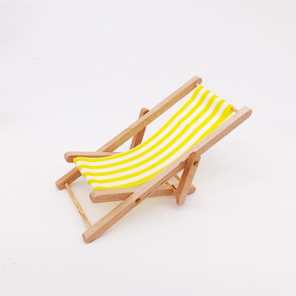 Dukkehus Miniature Møbler Tilbehør Sammenklappelig Træ Strand C