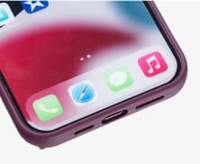 Diamantmønstret Harmonika-Kortholder og Stødresistent Telefoncover Kompatibel med iPhone 15 Pro Deep purple