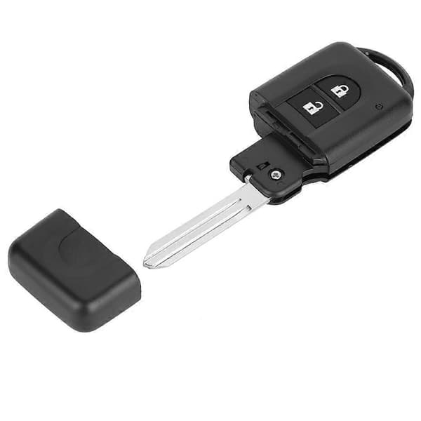 2-knapps ABS bilfjernkontroll flip-nøkkelveske smart deksel passer til Nissan