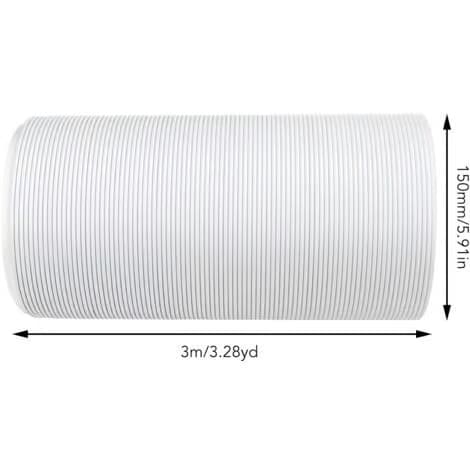 Bærbar Aircondition Udstødningsslange, 3 meter lang, 150 mm i diameter, med en 15 cm udstødningsrørforbindelse – foldbar og teleskopisk
