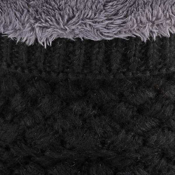 Vinterstrikket evighetsskjerf med polarfleece halsvarmer for barn, jenter/gutter