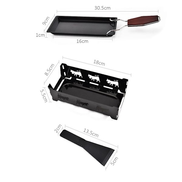 Ljusstake Ost Bakplåt Spis Set Non Stick Raclette