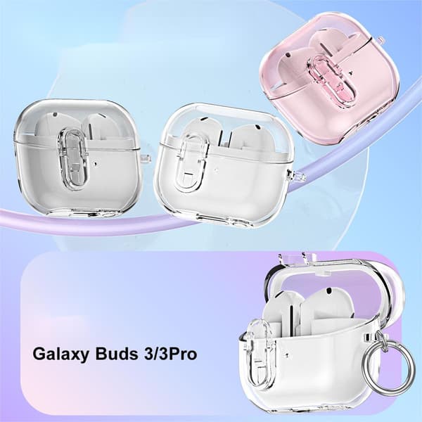 Heltäckande snäppfodral för hörlurar kompatibelt med Galaxy Buds 3/3 Pro White