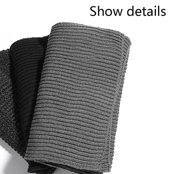 Vinterstrikket lue- og skjerfsett for barn, varm strikket lue Scarf dark grey