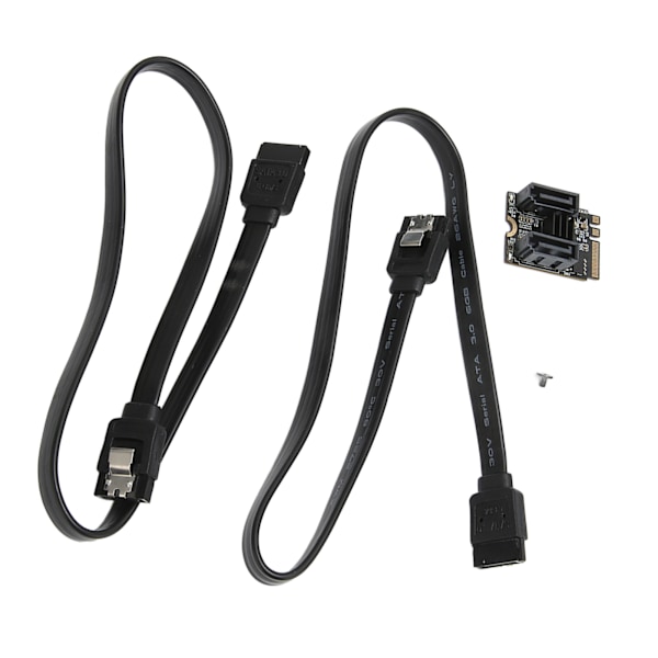 M.2 till 2 Port SATA3.0 Expansionskort 6Gbps JMB582 Chip PCB M.2 till 2 Port SATA3.0 Adapter för Dator