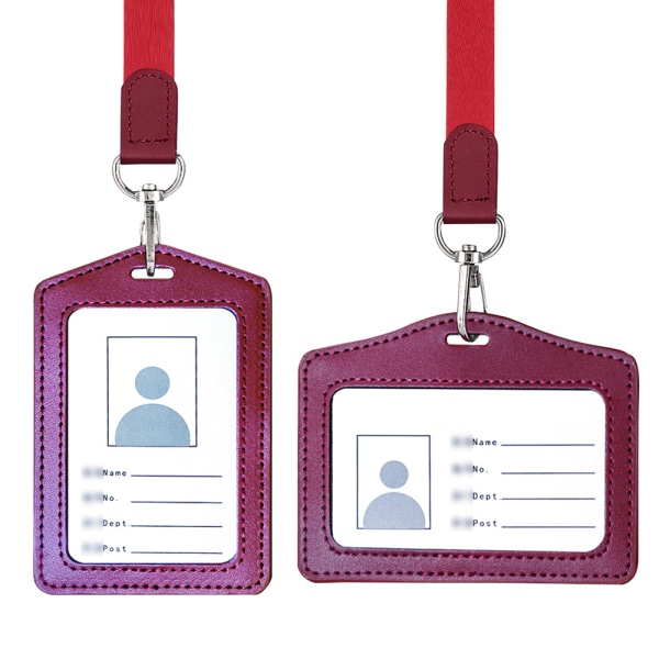 Förpackning med 2 ID-kortshållare i läder, vertikal/tvärgående ID