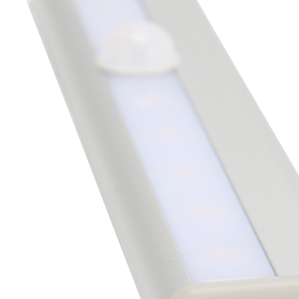 Trådlös LED-lampa med PIR-rörelsesensor, batteridriven uppladdningsbar varmvit belysning för skåp trappor bokhylla - Aluminiumlegering och ABS