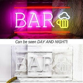 Öl Neonskylt BAR Bokstav Neonskylt 3D Konst LED Neon Vägglampa