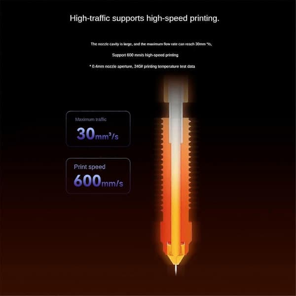 3 stk. 0,6 MM 3D-printerdyse Dyse med højt flow til K1C K1 Max V3 3d-printer