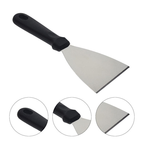 2PCS Rostfritt Stål Grill Slant Skrapa Stekspade Biff