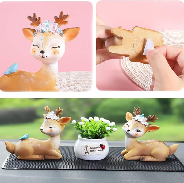 Rensdyrfigur, Sød Mini Harpikshjort, 3D Harpikshjortfigurer