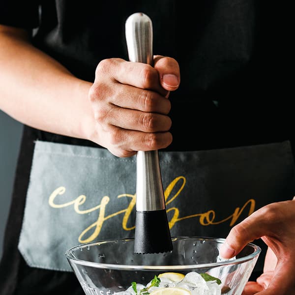 Praktisk Pestle Cocktail Muddler i Rustfrit Stål, Holdbar Is