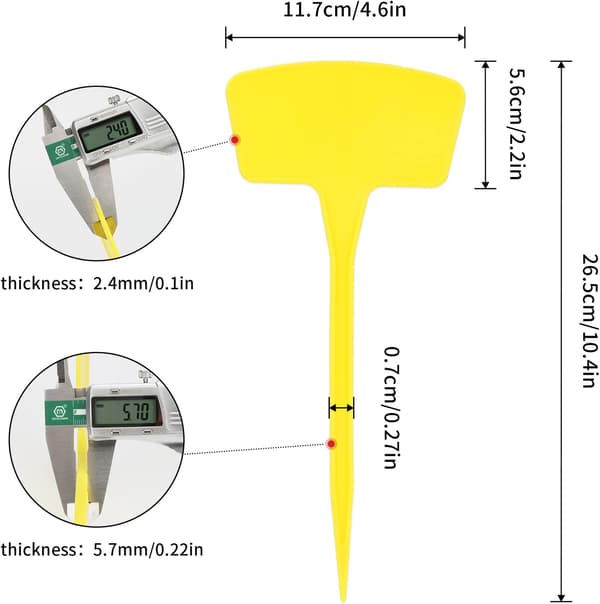 30 Stykker 26,5 cm Store Plastik Plantemærker, Havemærker
