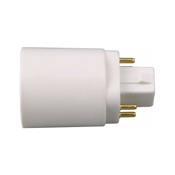 GX24Q LED-lampeadapter til 4-benet E27-fatning (2 stk.)