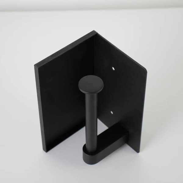 Toiletpapirholder, Rustfrit Stål, Toiletpapirholder med Hylde