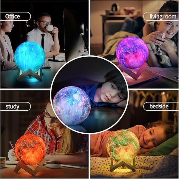 1 stk 15 cm 3D lampe LED natlys