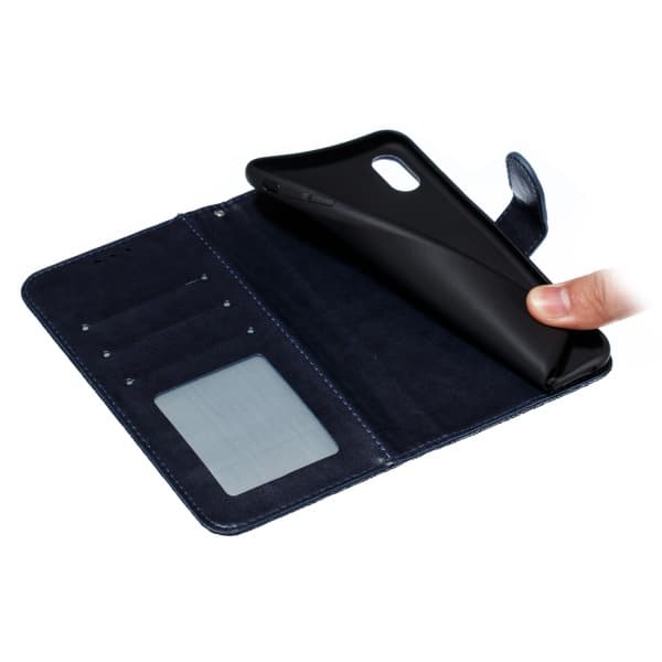 Præget Flipcover med Blondemønster til Samsung Note20 Black