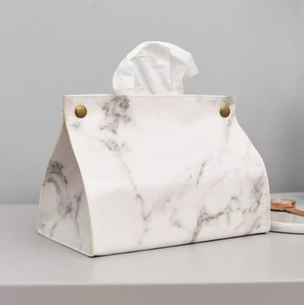 Toiletpapirholder Kunstlæder Tissue Box Marmormønster Hjem &
