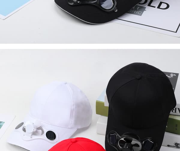 Unisex Baseball Caps med Solvifte Solhatt Pustende Bomullsvisir