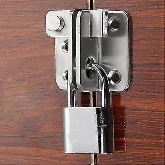 Dörrlås Litet Stöldskydd, rostfritt Stål Hasp Lås Säkerhetsdörrlås, vänsteröppning