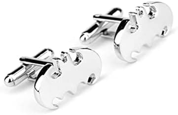 Kollektion Silver Fladdermus Manschettknapp Herr Klassiska Formella Tillfällen Manschettknappar