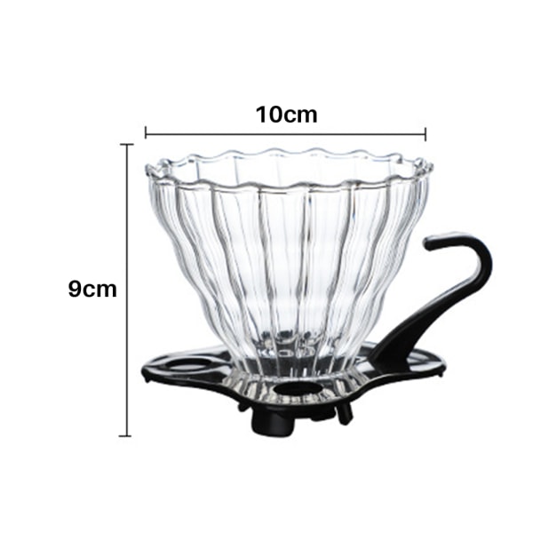Glasdroppkaffe tratt tratt tjocknat glaskaffe kon