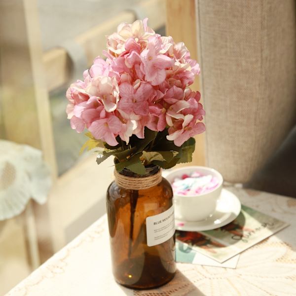 Konstgjord sidenblombukett hortensia bröllopsfest